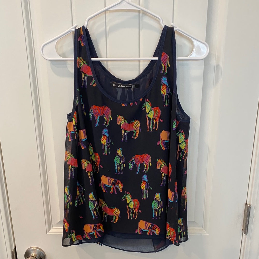 Zara Zebra Print Top